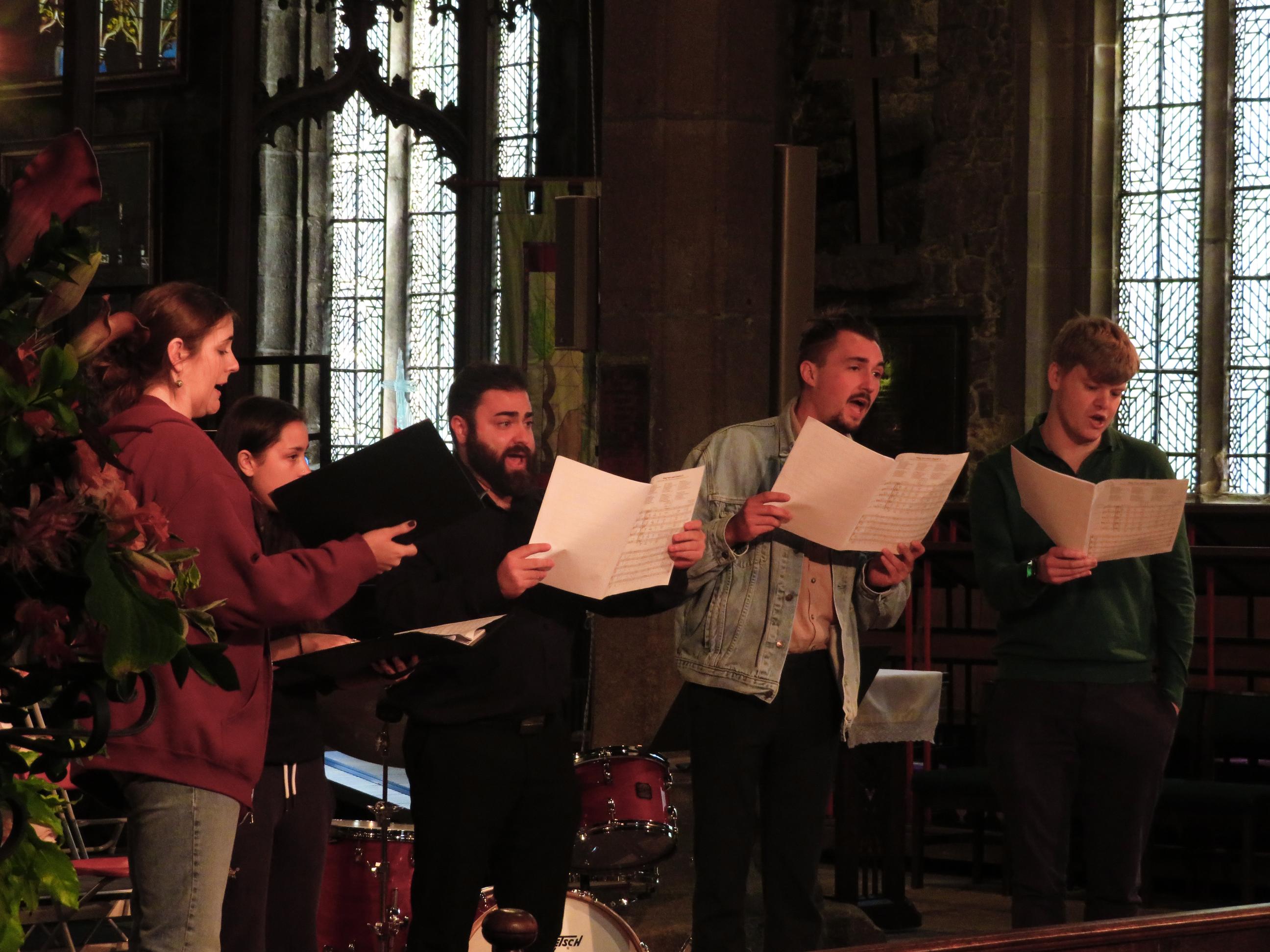 Our Five Choral Scholars in 2024